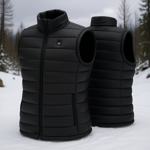 Gilet chauffant électrique pour homme, batterie 16000 mAh, 8 zones, 3 niveaux, hiver, extérieur, léger, rembourrage en polyester, col montant - Product Image 2