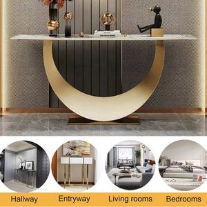 <span class=keywords><strong>Table</strong></span> <span class=keywords><strong>Console</strong></span> Nouveau Modèle Style Moderne avec Base en Acier Robuste - Product Image 4