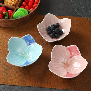 Mystic Arts Floral Ceramic <b>Dish</b> 3-Piece <b>Set</b> For Fruit Dessert Tea <b>Serving</b> Home Decor - Product Image 1