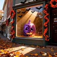 Décorations de citrouille en verre miroir pour fête d'Halloween, artisanales, écologiques, non toxiques, personnalisables en couleur et taille (CM), fabriquées sur mesure
