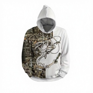 Sweat à capuche de pêche pour homme avec logo personnalisé, manches longues, anti-UV, respirant, séchage rapide, style chasse, en polyester - Product Image 2