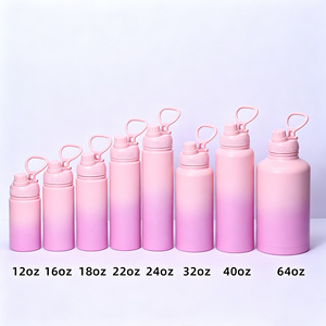 Botellas de agua personalizadas de acero inoxidable, libres de BPA, con degradado, de 32 oz, botella de agua de acero inoxidable con aislamiento al vacío de doble pared. - Product Image 3