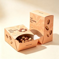 Boîte d'emballage pour en-cas à ouverture automatique biodégradable, boîte en carton pliable pour chocolat, boîte en papier de qualité alimentaire, boîte recyclable