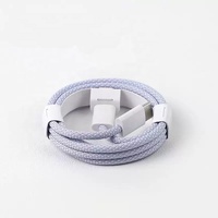 Tressage en nylon plaqué or câble de données USB 2.0 pd 60w câble de charge usb-c à usb-c câble de charge rapide type c