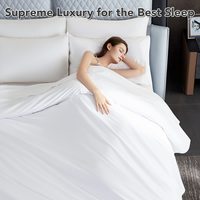 5 étoiles Hilton linge de lit 100% coton drap plat en gros personnalisé solide housse de couette ensemble ensembles de literie d'hôtel