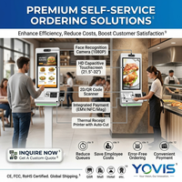 Kiosque de paiement en libre-service, écran tactile capacitif 32 pouces, 10 points, boîtier métallique, terminal de commande tactile, caisse de restaurant