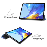 Étui pour tablette applicable pour Huawei Mate Pad 10.4 Honor Tablet V6 Housse de protection pour tablette peinte à trois volets