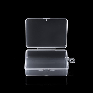 Transparent <b>Plastic</b> <b>Storage</b> Box Rectangle 18g Covered Office Organizer for Headwear Fishing Gear Hardware Electronics - Product Image 2