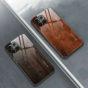 Funda de protección de vidrio templado a prueba de golpes para móvil con diseños de madera, gran oferta - Product Image 3