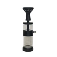 Chicha portable miniature en aluminium et acrylique à double couche pour l'extérieur, avec support à charbon pour chicha
