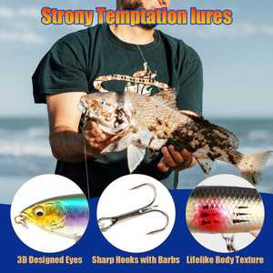Set Regalo di Natale da 24 Pezzi, Scatola Sorpresa con Esche Artificiali in Acciaio al Carbonio da 453g, Spinnerbait, Poppers, Rane Barbate per la Pesca - Product Image 2