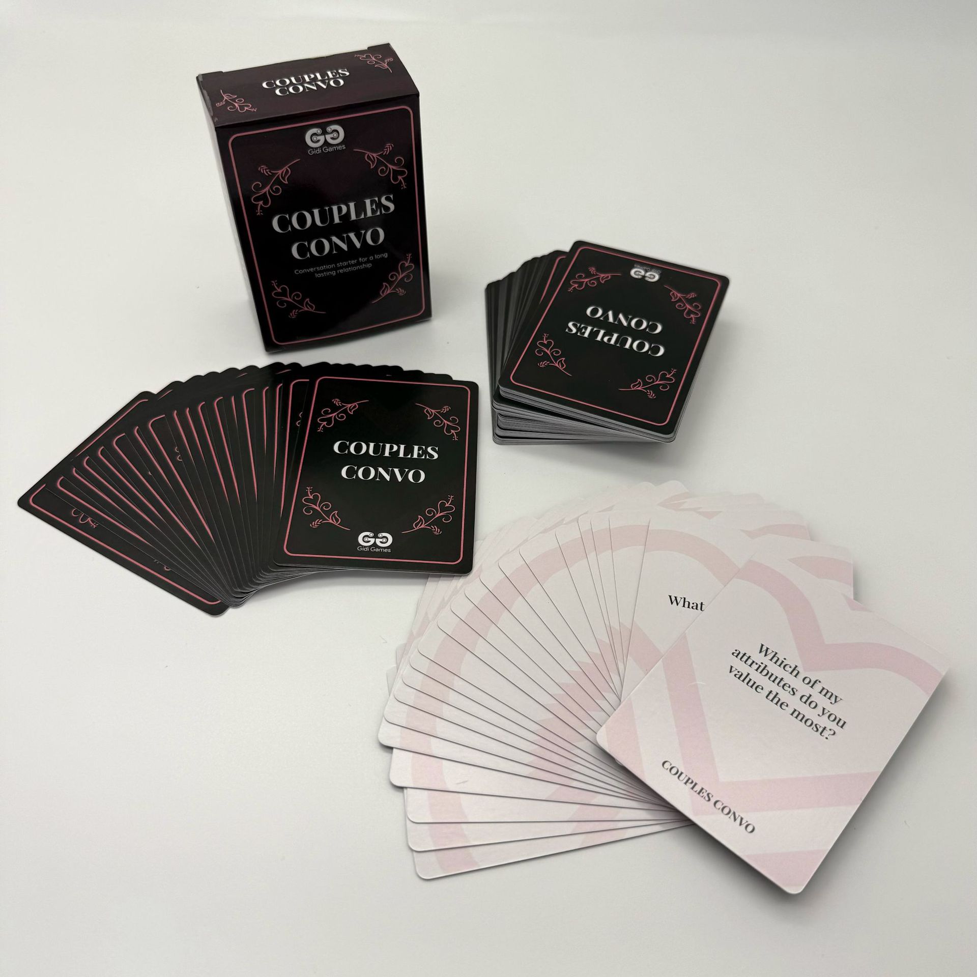 noir-noir rose 100 cartes - conversation en couple