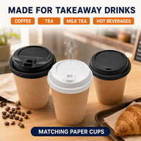 Couvre-tasses à café en PP 79 80 89 90 mm, noirs et blancs, avec ouverture pour boisson chaude à emporter, pour gobelets en papier