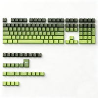 In-stock Wholesale Matcha Keycaps Gradient Positive Print 133-key OEM Height Two-color Injection Mold Mechanical Keyboard Switch