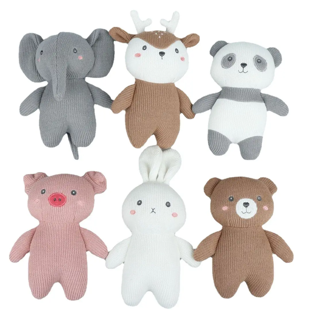 100% cotton làm bằng tay bán buôn Safari nhồi bông đan rừng âu yếm dệt kim Đồ chơi Crochet Amigurumi động vật đồ chơi cho bé bộ quà tặng