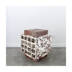Meubles De Maison Table <span class=keywords><strong>Console</strong></span> En Marbre Plinthe D'appoint <span class=keywords><strong>Chambre</strong></span> Travertin Rosso Levanto Table En Marbre - Product Image 6