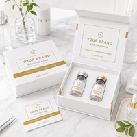 Boîte d'emballage personnalisée de luxe magnétique pour flacons de médicaments, portable, avec deux flacons en verre, boîte cadeau pharmaceutique rigide avec insert en EVA, OEM