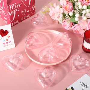 Boîte à bonbons en plastique rose en forme de cœur, petite, 6810 cm, décoration de la Saint-Valentin, pliable, utilisation en intérieur - Product Image 4