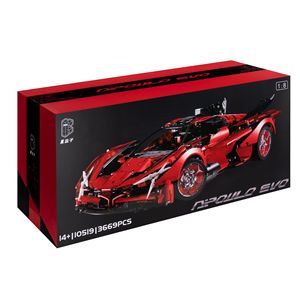 K Box Apollo EVO 1:8, Bloques de Construcción de Modelo de Auto Deportivo Rojo, 3669 Piezas, Para Mayores de 14 Años - Product Image 1