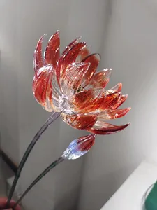 Figura Decorativa de Cristal Hecha a Mano con Peonía Roja Elegante, Regalo Romántico para el Día de la Madre, San Valentín, Pascua, Aniversario o Cumpleaños - Product Image 2