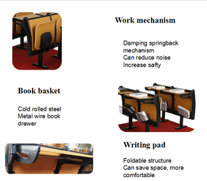 School Furniture College <b>Chair</b> University School <b>Desk</b> and <b>Chair</b> Set Lecture Hall <b>Chair</b> - Product Image 2