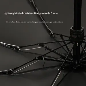 <span class=keywords><strong>TR</strong></span> <span class=keywords><strong>TR</strong></span>-50 Ombrello Ultracompatto Leggero Portatile con 50% Più di Protezione Solare, Otto Stecche, Rivestimento Nero in Nylon 190T - Product Image 2