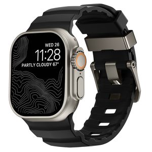 Hombres Deporte al aire libre Grueso Rocky Correa de silicona para Apple Watch Ultra 2 49mm - Product Image 1