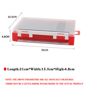 Boîte à matériel de pêche XY-260, 21x15.5x4.8cm, étui de rangement multifonction pour leurres, têtes de jig, hameçons - Product Image 1