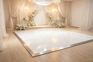 Pista de Baile Portátil de Madera Blanca de Alto Brillo para Bodas, Venta al Por Mayor - Product Image 1