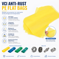 VCI Rostschutz Offene Flachbeutel aus Polyethylen Korrosionsbeständige Plastiktüten für Metall- und Hardwareverpackungen