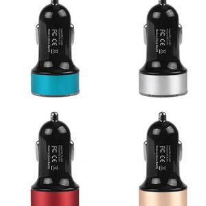Chargeur de voiture avec affichage numérique, charge rapide, chargeur de voiture multifonction, USB 2 en 1, conversion allume-cigare, aluminium - Product Image 1