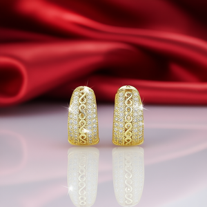 Orecchini di Lusso Placcati in Oro Bianco con Diamanti per Donne, Taglio Brillante Rotondo, Diamanti Sintetici Coltivati in Laboratorio, Gioielli per Uso Quotidiano - Product Image 2