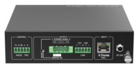 Compacto 60W Mini amplificador de potencia Bridgeable Estéreo Analógico RCA Hogar HI-FI Dante Networked 24V DC/PoE + Disparador remoto Metal