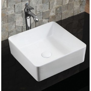 Lavabo de Piedra de Diseño Moderno con Encimera de 39x39 cm, Modelo La54, para Baño u Hotel - Product Image 2