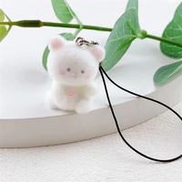 Porte-clés en résine en forme d'animaux mignons : ours en peluche, chien, vache, koala, lapin