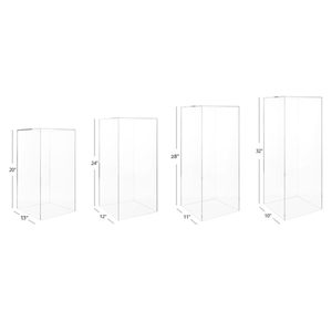 VONVIK Прозрачный квадратный 3 набора акриловый дисплей Plinth стенд для свадьбы и дня рождения - Product Image 6