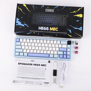 Clavier mécanique sans fil EPOMAKER HE65 MEC avec écran LCD intelligent, bouton rotatif, triple mode, fixation Gasket, 65 %, hot-swap, RGB, PBT pour <span class=keywords><strong>Win</strong></span>/Mac - Product Image 6
