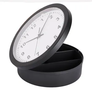 Nice 10inch Plastic Hidden Safe Wall Clock Home Decoration Secret cash jewellery key Hidden Safe Wall Clock