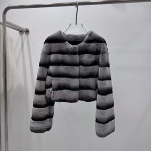 เสื้อโค้ทแขนยาวสำหรับผู้หญิงเสื้อแจ็กเก็ตขนกระต่ายย้อมสีสำหรับ2025 - Product Image 4