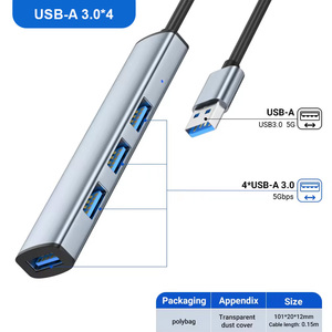 ULT-unite Hub USB 4-en-1 Type C 4 ports – Nouveauté chinoise – Hub USB 3.0 à 4 ports – Prix bas - Product Image 3