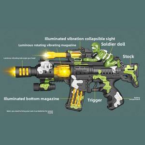 Jouets pour enfants, jouets son et lumière pour garçons, pistolets, musique de simulation pour bébés, mains de sous-machine électrique, saisie - Product Image 2