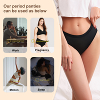 Culottes Menstruelles Réutilisables et Lavables en Gros 4 Couches, Protection Totale Flux Abondant Anti-Fuites pour Femmes