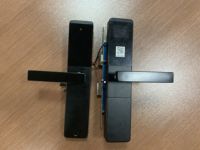 Serrure de porte coulissante d'hôtel en alliage de zinc avec carte RF et code QR, déverrouillable par code QR et application mobile, système de serrure intelligente