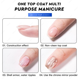 JTING Top Coat Gel Effet Unique Anti-Jaunissement Diamant Bleu Sans HEMA – Fournisseur OEM/ODM de Vernis à Ongles - Product Image 4