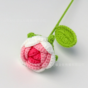 Bouquet <span class=keywords><strong>di</strong></span> <span class=keywords><strong>Fiori</strong></span> Artificiali Fatti a Mano all'Uncinetto, Regalo per San Valentino, Souvenir <span class=keywords><strong>di</strong></span> Nozze, Decorazione per la Casa - Product Image 2