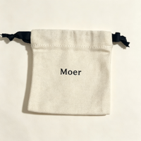 Sac anti-poussière en coton de couleur naturelle, pochette cadeau écologique pour bijoux, style national