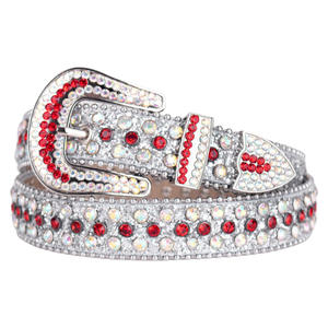 Ceinture unisexe en PU bleu avec boucle en alliage et diamants, style européen et américain, commerce extérieur transfrontalier, ceinture de plongée B003 - Product Image 2