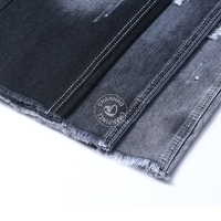 85% coton gauche sergé noir Denim tissu pour jean 9 oz haute qualité Denim tissu en gros