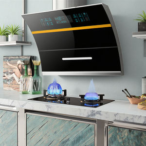 Двухмоторная вытяжка для кухни отеля, большой сенсорный экран, Электрический вентилированный воздушный дымоход для домашнего использования, вилка США - Product Image 6