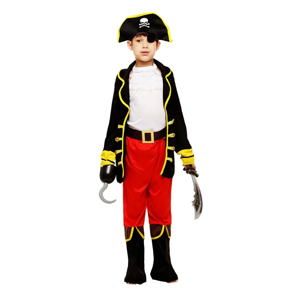 Jongen Kid Kind Prestaties Kleding Cosplay Kleding Kostuums Carnaval Halloween Party Kinderen Caribbean Pirate Samurai Kostuum